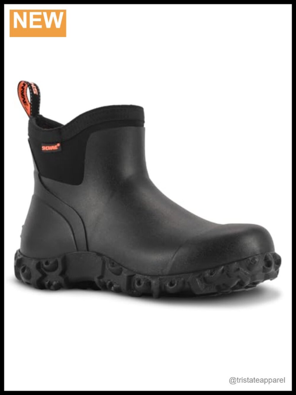 Men's Ankle Rain Boots Waterproof Rubber Neoprene Garden Mud Booties